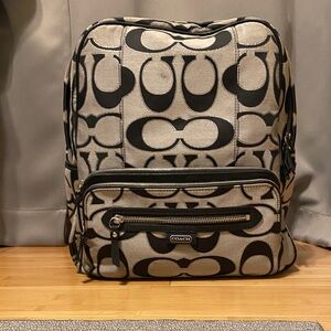 Coach Black and Gray Backpack